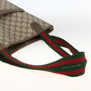 GUCCI GG Supreme Web Sherry Line Tote Bag PVC Beige Red 39 02 0031 Auth LNZ596-7