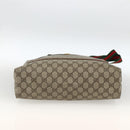 GUCCI GG Supreme Web Sherry Line Tote Bag PVC Beige Red 39 02 0031 Auth LNZ596-9