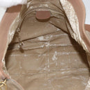 GUCCI Bamboo Shoulder Bag Suede 2way Beige Gold 001 2123 1577 Auth LNZ597-11