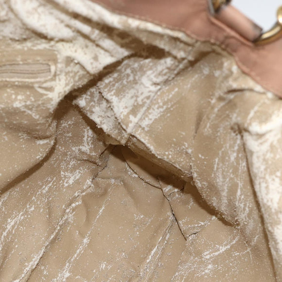 GUCCI Bamboo Shoulder Bag Suede 2way Beige Gold 001 2123 1577 Auth LNZ597