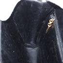 Salvatore Ferragamo Gancini Shoulder Bag Leather Black Gold Auth LNZ598-20