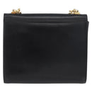 Salvatore Ferragamo Gancini Shoulder Bag Leather Black Gold Auth LNZ598-2
