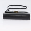 Salvatore Ferragamo Gancini Shoulder Bag Leather Black Gold Auth LNZ598-5