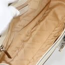 Salvatore Ferragamo Gancini Hand Bag Leather Ivory Silver Auth LNZ599A-17