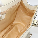 Salvatore Ferragamo Gancini Hand Bag Leather Ivory Silver Auth LNZ599A-18