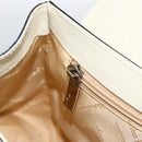 Salvatore Ferragamo Gancini Hand Bag Leather Ivory Silver Auth LNZ599A-20