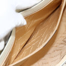 Salvatore Ferragamo Gancini Hand Bag Leather Ivory Silver Auth LNZ599A-21
