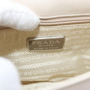 PRADA Shoulder Bag Patent leather Ivory Silver Auth LNZ602-17