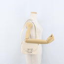 PRADA Shoulder Bag Patent leather Ivory Silver Auth LNZ602-24