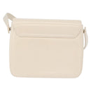 PRADA Shoulder Bag Patent leather Ivory Silver Auth LNZ602-3