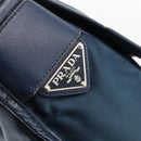 PRADA Shoulder Bag Nylon Navy Silver Auth LNZ603-17