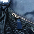 PRADA Shoulder Bag Nylon Navy Silver Auth LNZ603-22