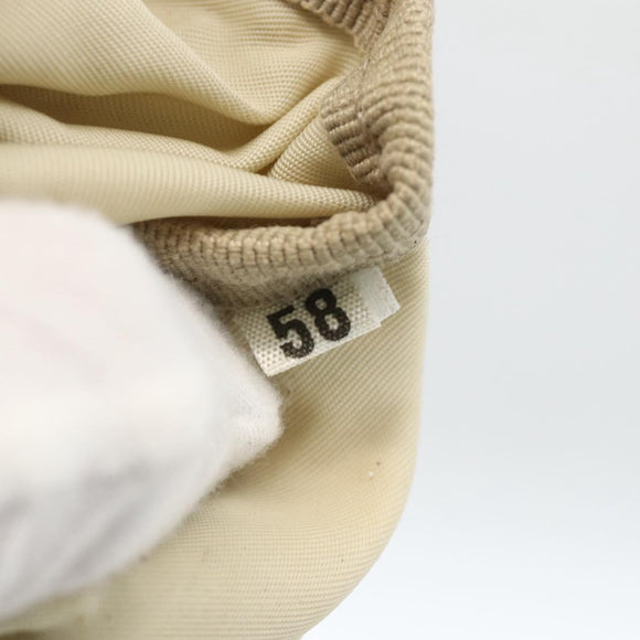 PRADA Shoulder Bag Nylon Beige Silver Auth LNZ604