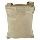 PRADA Shoulder Bag Nylon Beige Silver Auth LNZ604-2