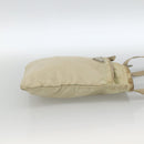 PRADA Shoulder Bag Nylon Beige Silver Auth LNZ604-4