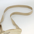 PRADA Shoulder Bag Nylon Beige Silver Auth LNZ604-8