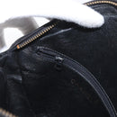 CHANEL Chain Choco Bar Umhängetasche Wildleder Schwarz Gold CC Auth LNZ606A-21