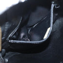 CHANEL Chain Choco Bar Umhängetasche Wildleder Schwarz Gold CC Auth LNZ606A-22