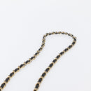 CHANEL Chain Choco Bar Umhängetasche Wildleder Schwarz Gold CC Auth LNZ606A-8