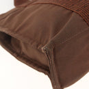 HERMES Her Line PM Tote Bag Canvas Brown Silver Auth LNZ607A-13