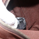 HERMES Her Line PM Tote Bag Canvas Brown Silver Auth LNZ607A-19