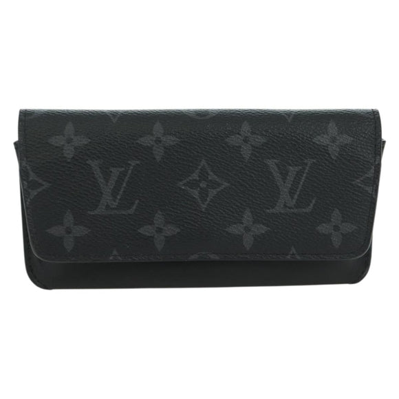LOUIS VUITTON Monogram Eclipse Etui Lunet GM Glasses Case GI0296 LV Auth LNZ611M