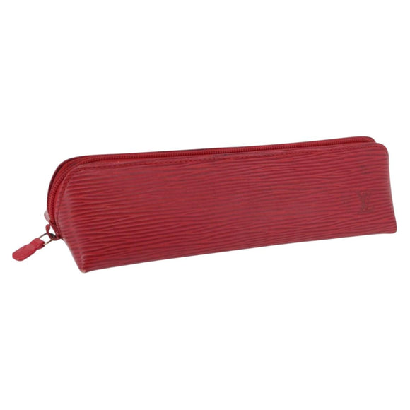 LOUIS VUITTON Epi Trousse Crayons Pen Case Red M56547 LV Auth LNZ612