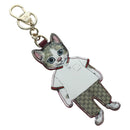 GUCCI GG Supreme Boris Yuko Higuchi Charm PVC Beige Auth LNZ613SM-1