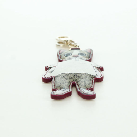 GUCCI GG Supreme Boris Yuko Higuchi Charm PVC Beige Auth LNZ613SM