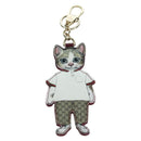 GUCCI GG Supreme Boris Yuko Higuchi Charm PVC Beige Auth LNZ613SM-2