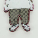 GUCCI GG Supreme Boris Yuko Higuchi Charm PVC Beige Auth LNZ613SM-3