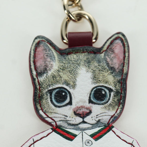 GUCCI GG Supreme Boris Yuko Higuchi Charm PVC Beige Auth LNZ613SM