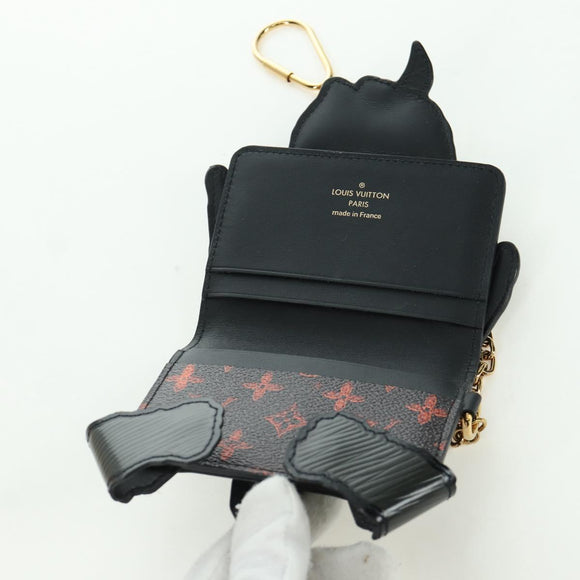 LOUIS VUITTON Epi Dog Card Holder Card Case Black M63897 LV Auth LNZ614SAM
