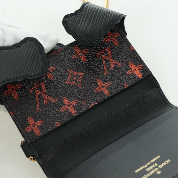 LOUIS VUITTON Epi Dog Card Holder Card Case Black M63897 LV Auth LNZ614SAM