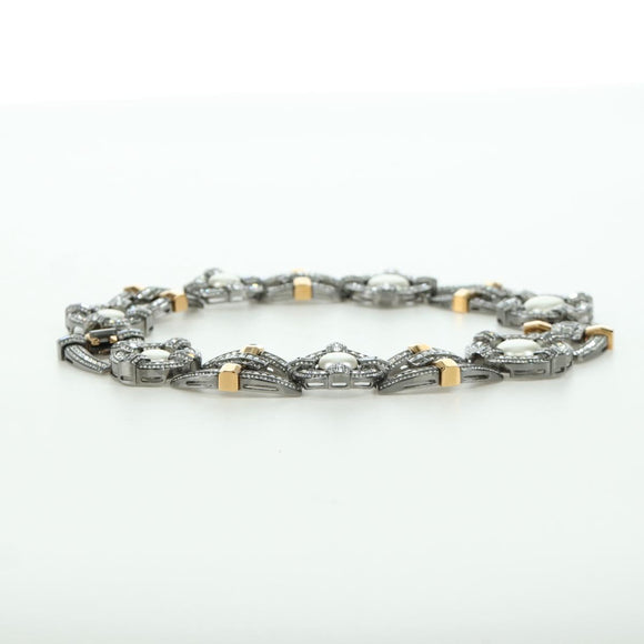 LOUIS VUITTON Collier LV Windsor metal Silver Tone MP2199 LV Auth LNZ615SM