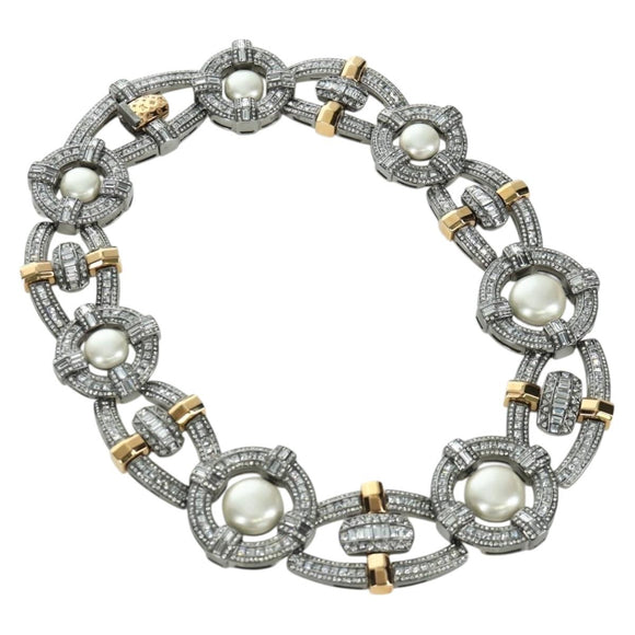 LOUIS VUITTON Collier LV Windsor metal Silver Tone MP2199 LV Auth LNZ615SM