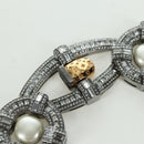 LOUIS VUITTON Collier LV Windsor metal Silver Tone MP2199 LV Auth LNZ615SM-7