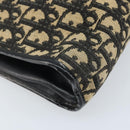 Christian Dior Trotter Canvas Shoulder Bag Navy Gold Auth LNZ621-15