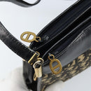 Christian Dior Trotter Canvas Shoulder Bag Navy Gold Auth LNZ621-9