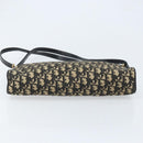 Christian Dior Trotter Canvas Shoulder Bag Navy Gold Auth LNZ621-5