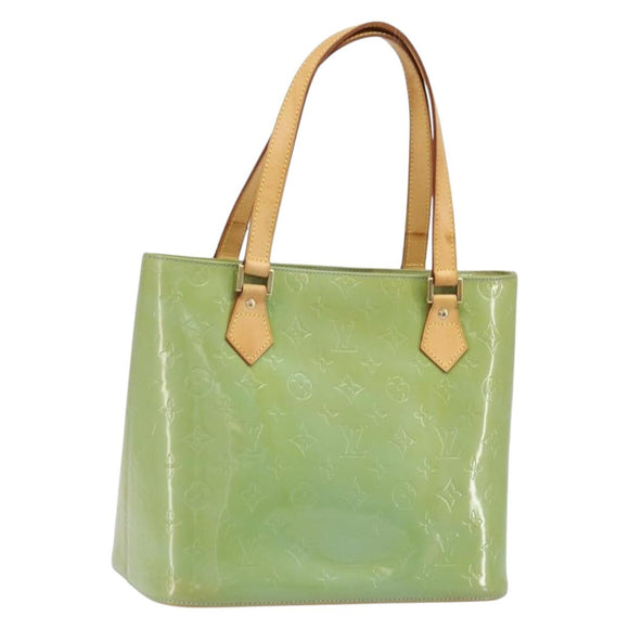LOUIS VUITTON Monogram Vernis Houston Hand Bag Baby Blue M91005 LV Auth LNZ625