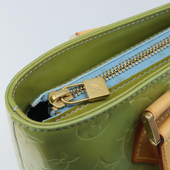 LOUIS VUITTON Monogram Vernis Houston Hand Bag Baby Blue M91005 LV Auth LNZ625
