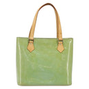 LOUIS VUITTON Monogram Vernis Houston Hand Bag Baby Blue M91005 LV Auth LNZ625-13