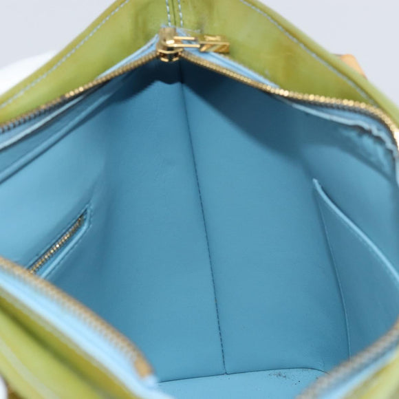 LOUIS VUITTON Monogram Vernis Houston Hand Bag Baby Blue M91005 LV Auth LNZ625