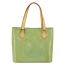 LOUIS VUITTON Monogram Vernis Houston Hand Bag Baby Blue M91005 LV Auth LNZ625-2