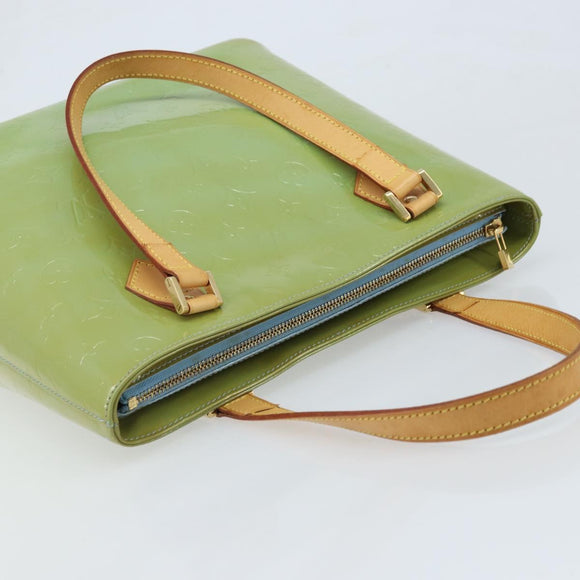 LOUIS VUITTON Monogram Vernis Houston Hand Bag Baby Blue M91005 LV Auth LNZ625