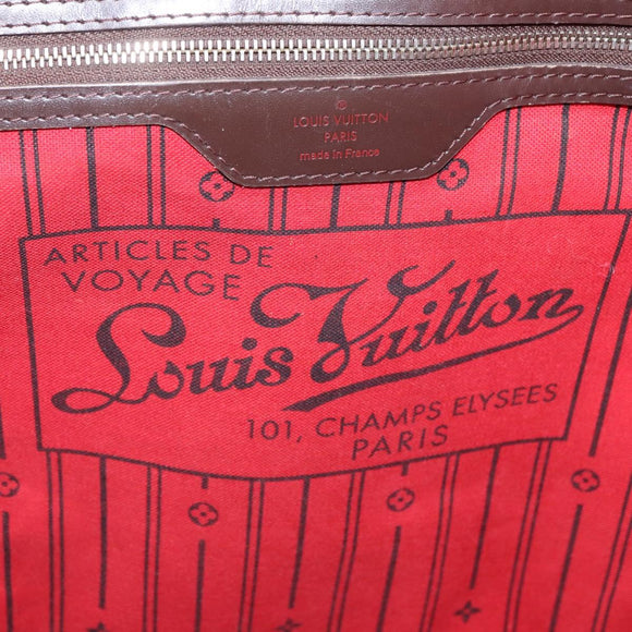 LOUIS VUITTON Damier Ebene Neverfull GM Tote Bag N51106 LV Auth LNZ627