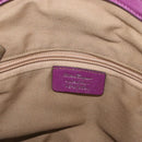 Salvatore Ferragamo Gancini Hand Bag Leather Purple Silver Auth LNZ629-16
