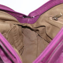 Salvatore Ferragamo Gancini Hand Bag Leather Purple Silver Auth LNZ629-18