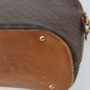 CELINE Macadam Canvas Hand Bag PVC Leather 2way Brown Gold Auth LNZ630-17
